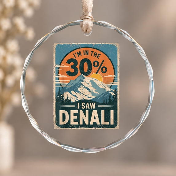Denali 30 Percent Club Alaska National Park Hiking Souvenir Ornament ...
