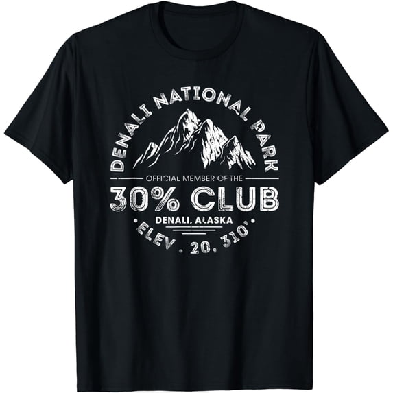 Denali Alaska 30% Club Denali Mountain Tourist T Shirt
