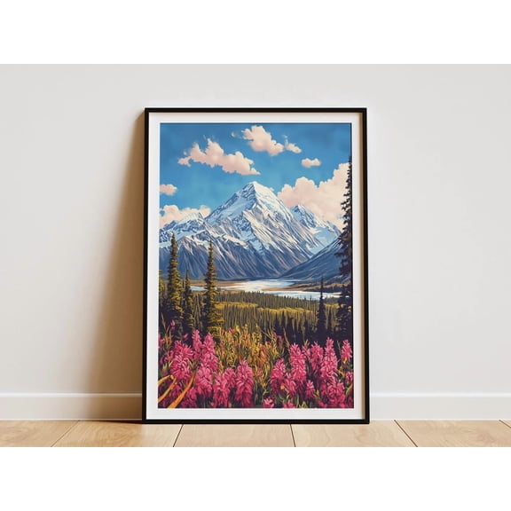 Denali Alaska Mountain National Park Poster Unframed Paper Print