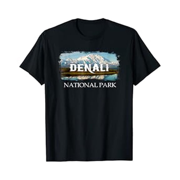 Denali Alaska National Park Tshirt Retro Vintage Design Tee