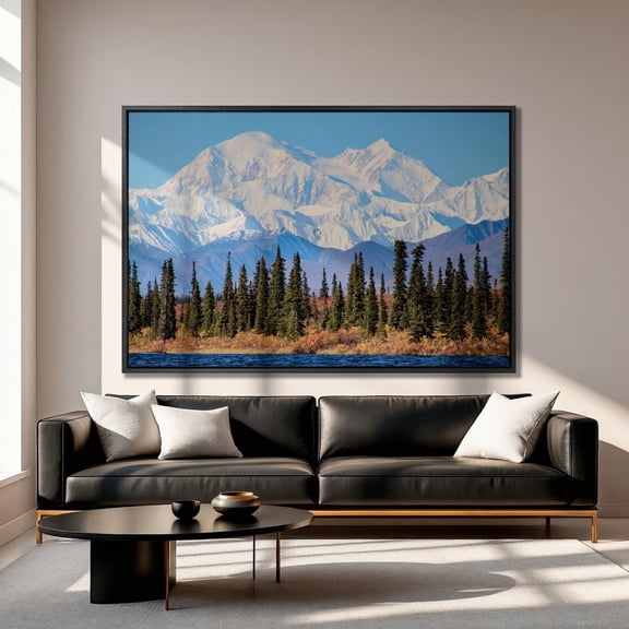 Denali Alaska Wall Art Panoramic Landscape Poster, 8x12 UNFRAMED