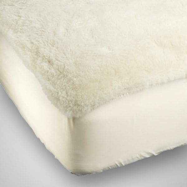 Twin Ivory Wool Eggcrate Mattress Pad