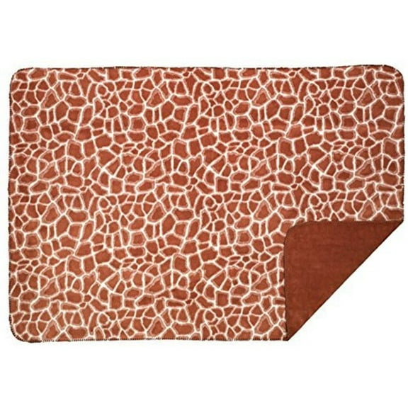 Denali Home Collection by Mont Double-Sided Reversible Throw, 50 by 60-Inch, Giraffe/Spice
