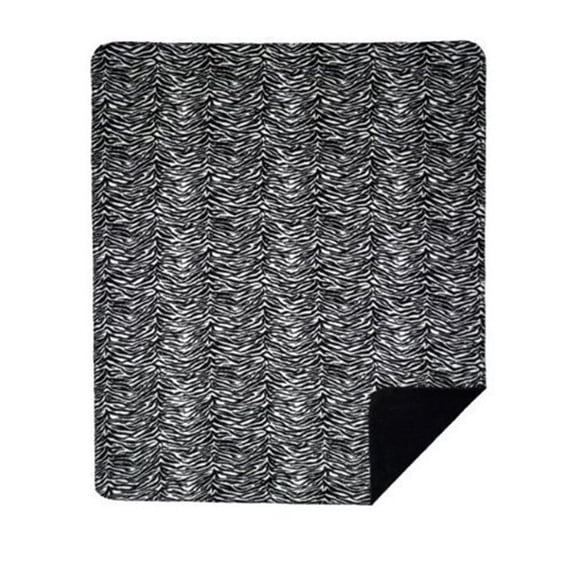 Denali Home Collection by Mont Double-Sided Reversible Throw, 60 by 70-Inch, Zebra/Black