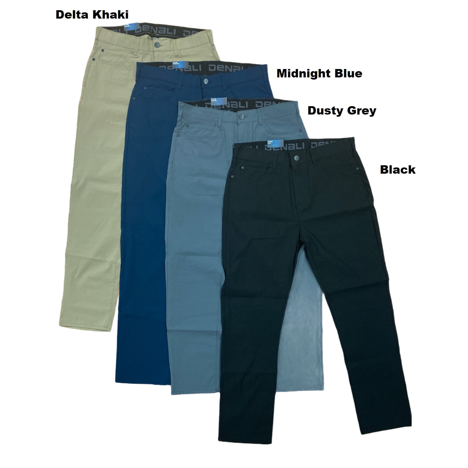 Denali Men's Flex Waistband Travel Pant, Straight Fit (Delta