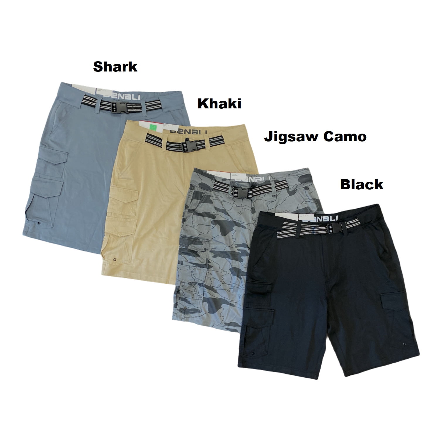 Denali Men's Lightweight Stretch Hybrid MultiPocket Cargo Short (Khaki