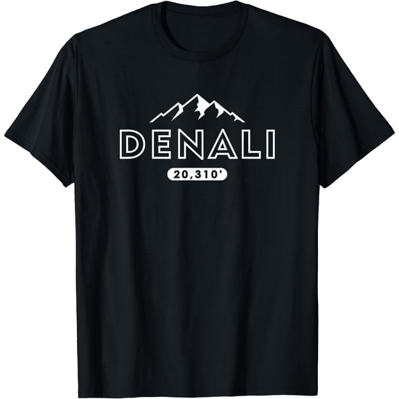 Denali Mountain Peak Elevation Mens Alaska National Park T-Shirt