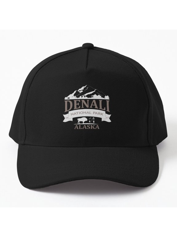 Denali National Park Alaska Baseball Cap, Mountain Wilderness Travel Design, Classic Hat