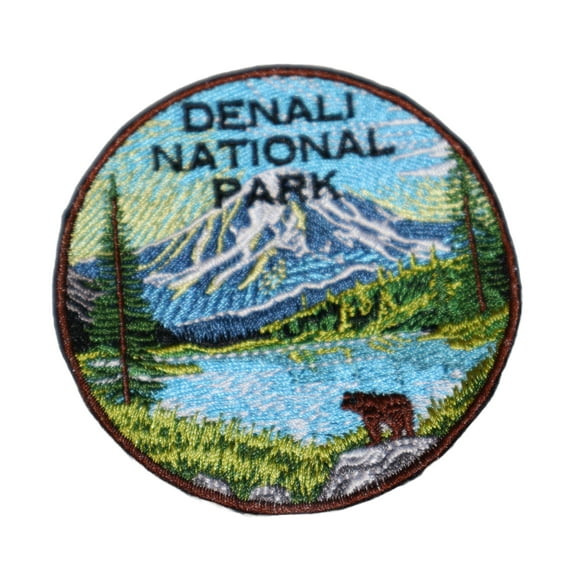 Denali National Park Alaska Mount McKinley Mountain Iron On Travel Patch