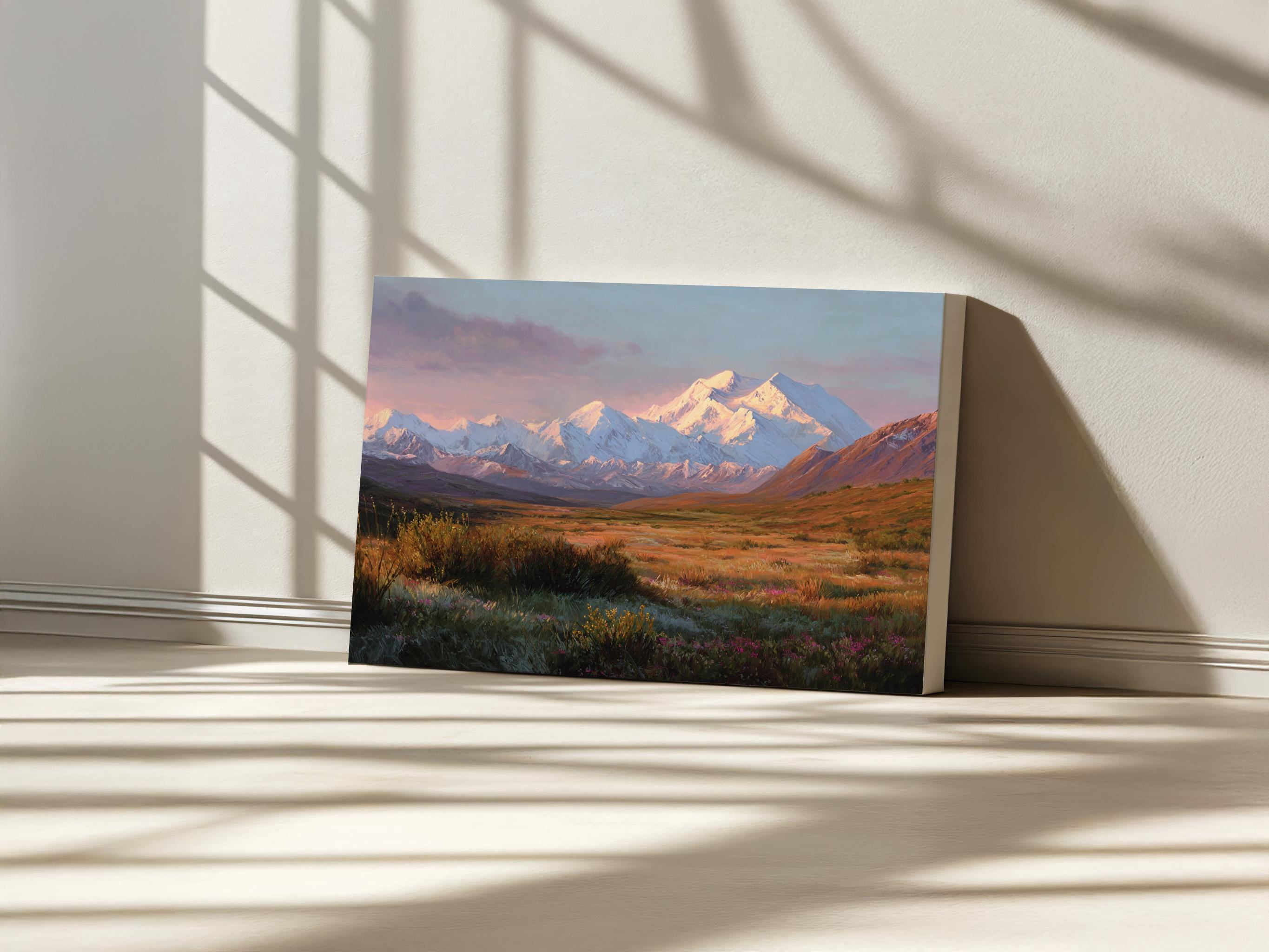 Denali National Park Sunset Mount Mckinley Peak Spring Tundra ...