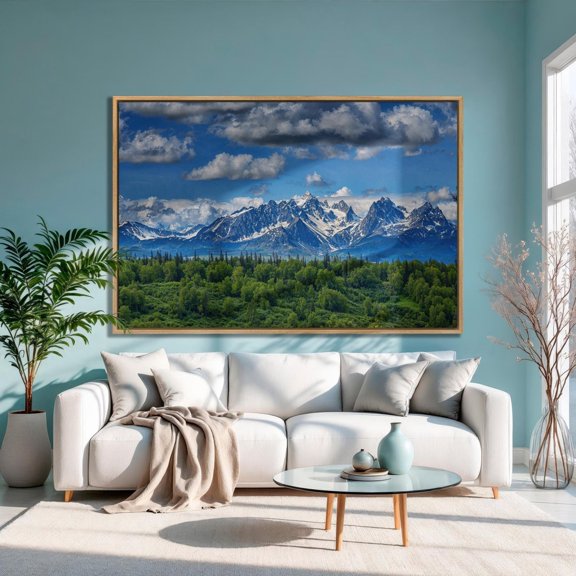 Denali National Park Wall Art Alaska Mountain Range Panoramic Print Poster Decor For Living Room Bedroom Unframed Paper Print
