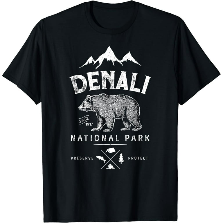 Denali National Park And Preserve T Shirt Us Alaska Vintage