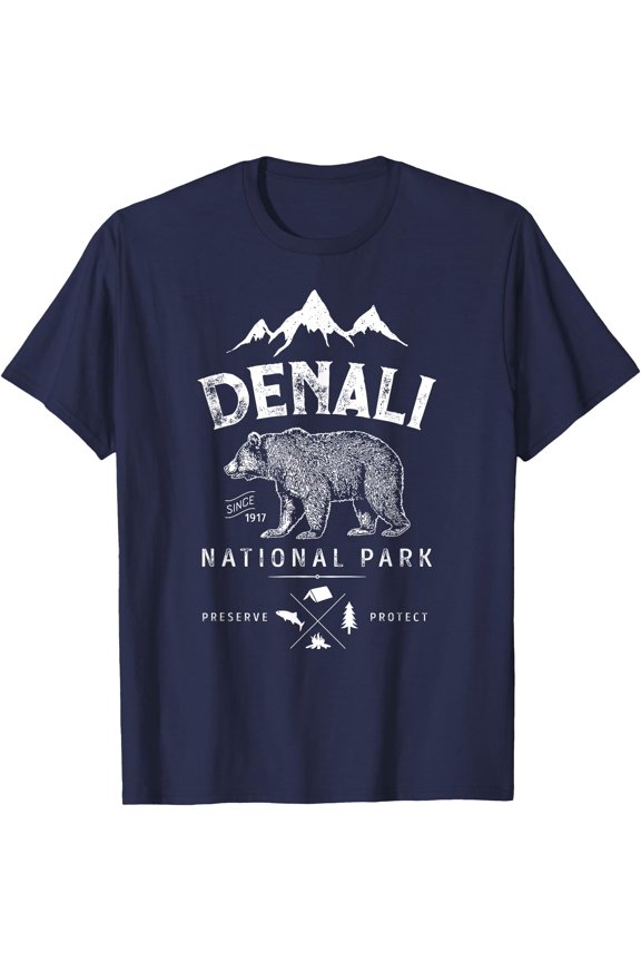 Denali National Park and Preserve US Alaska Vintage Unisex T-Shirt for Men Women Kids Toddler