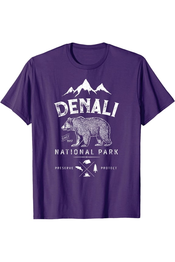 Denali National Park and Preserve US Alaska Vintage Unisex T-Shirt for Men Women Kids Toddler