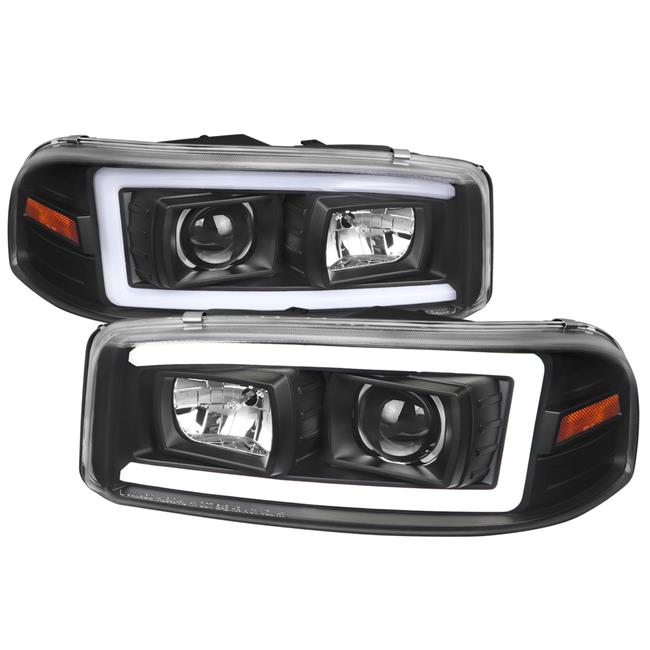 Denali Projector Headlight with Matte Black Housing Clear Lens & Amber