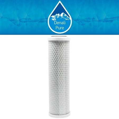 Denali Pure 10 inch Carbon Block Filter Replacement - Compatible with iSpring RCC7, OmniFIlter U25, APEC ROES-50, APEC RO-90, Culligan HF-360, iSpring RCC7AK, GE GXRM10RBL, American Plumber WLCS-1000