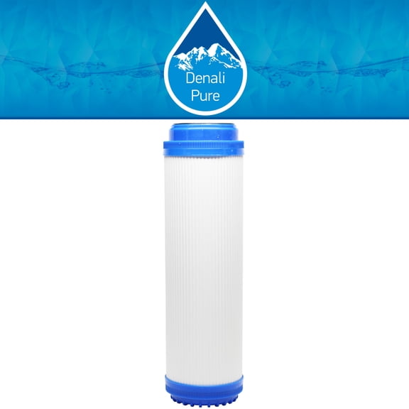 Denali Pure 10 inch Granular Activated Carbon Filter Replacement - Compatible with iSpring RCC7, OmniFIlter U25, Aqua Pure AP101T, Culligan HF-360, iSpring RCC7AK, DuPont WFPF13003B