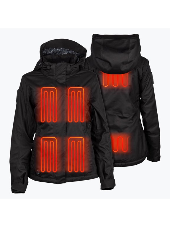 Denali Heated Snow Jacket for Women, 6 Heat Zones, Dual Control, PrimaLoft Insulation, RECCO Rescue Reflector