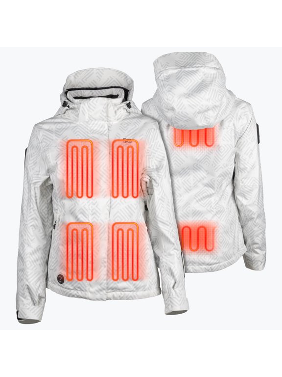 Denali Heated Snow Jacket for Women, 6 Heat Zones, Dual Control, PrimaLoft Insulation, RECCO Rescue Reflector