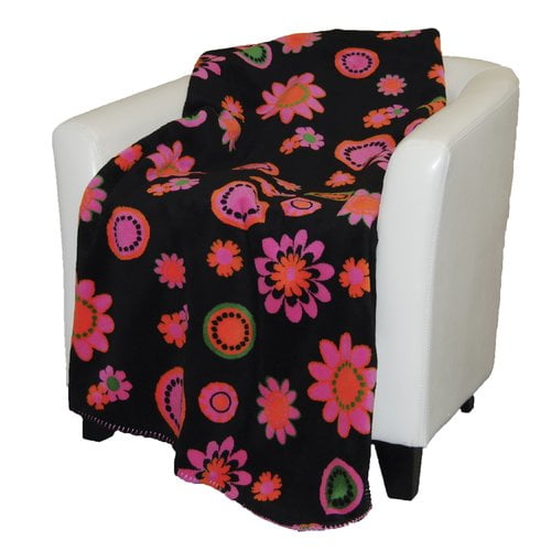 Denali Throws  Bold Flowers Double-Sided Throw
