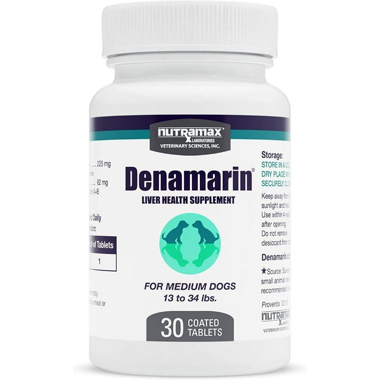 Nutramax Denamarin Tablets with SAMe & Silybin for Medium Dogs
