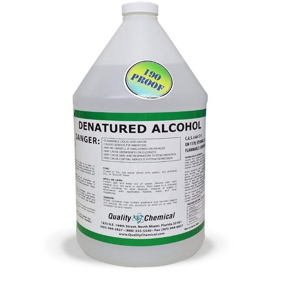 Denatured Alcohol (Ethanol) 190 proof / 1 Gallon (128 oz.)