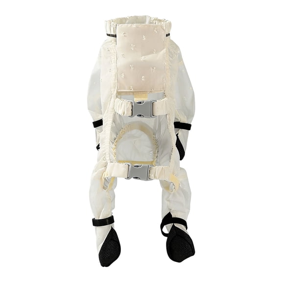 Denbek Anti Dust Pants with Shoes for Dogs, 2026 New Outdoor Dust-Proof Waterproof Paw Protector with Anti-Slip Suspender, Rain Snow Outdoor Walking Hiking for Small, Medium-Sized Dog, C-L