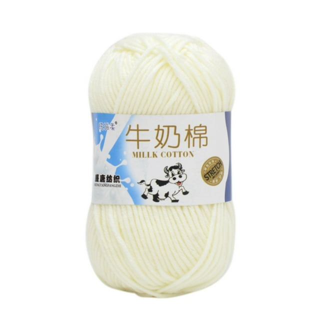 Denbek Diy Knitting Kit for Adults, FiveStrand Milk Cotton Yarn