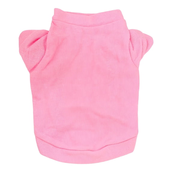 Denbek Dog Clothes, Cotton Dog Tee Shirt for Small Dogs Teacup Chihuahua Yorkie Puppy Clothes Easy-On, Pink-XS