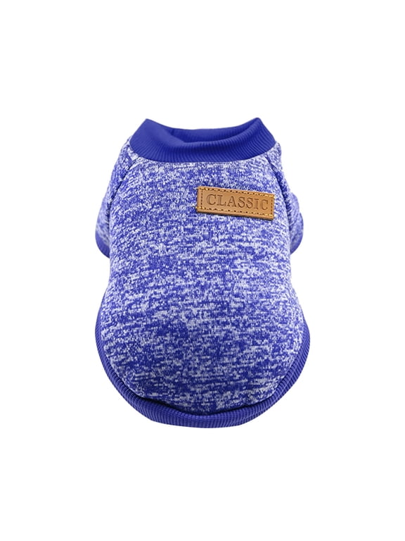 Dog Sweater, Dog Clothes Dogs Sweater Soft Puppies Clothing Winter Puppy Sweaters Warm Outfit for Dogs Small Xxs Xs Cat Apparel, Blue-L