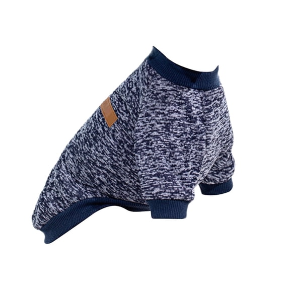 Denbek Dog Sweaters for Small Dogs Boy, Dog Sweaters for Small Dogs - Warm Winter Puppy Sweaters Cute Soft Dog Clothes Outfit Pet Costume for Boy Girl Doggie, Deep Blue S