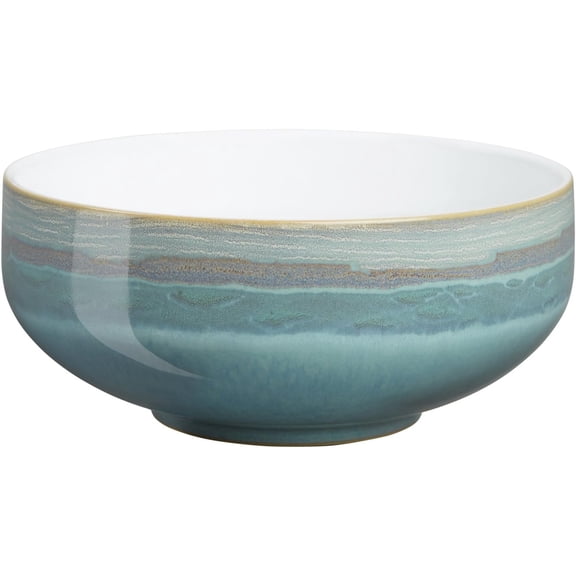 Open Box Denby Dinnerware, Azure Patterned Cereal Bowl, 27.05 oz. Blue