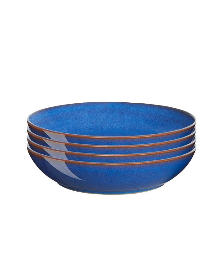 Denby Imperial Blue Coupe Pasta Bowl Set
