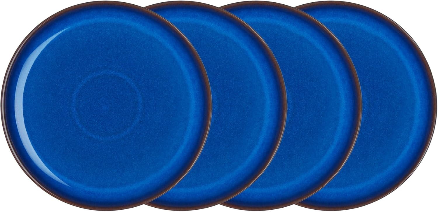 Denby Imperial Set of Coupe Dinner Plate Set, One size, cobalt