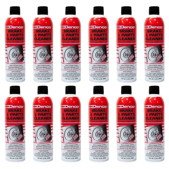 Denco Brake and Parts Cleaner, 50-State Compliant, Non-Chlorinated, Low Odor, Quick Evaporation, Removes Oil and Grease Quickly, 13oz, 12 Pack