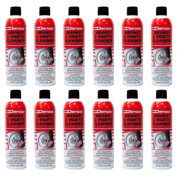 Denco Brake and Parts Cleaner, 50-State Compliant, Non-Chlorinated, Low Odor, Quick Evaporation, Removes Oil and Grease Quickly, 13oz, 12 Pack