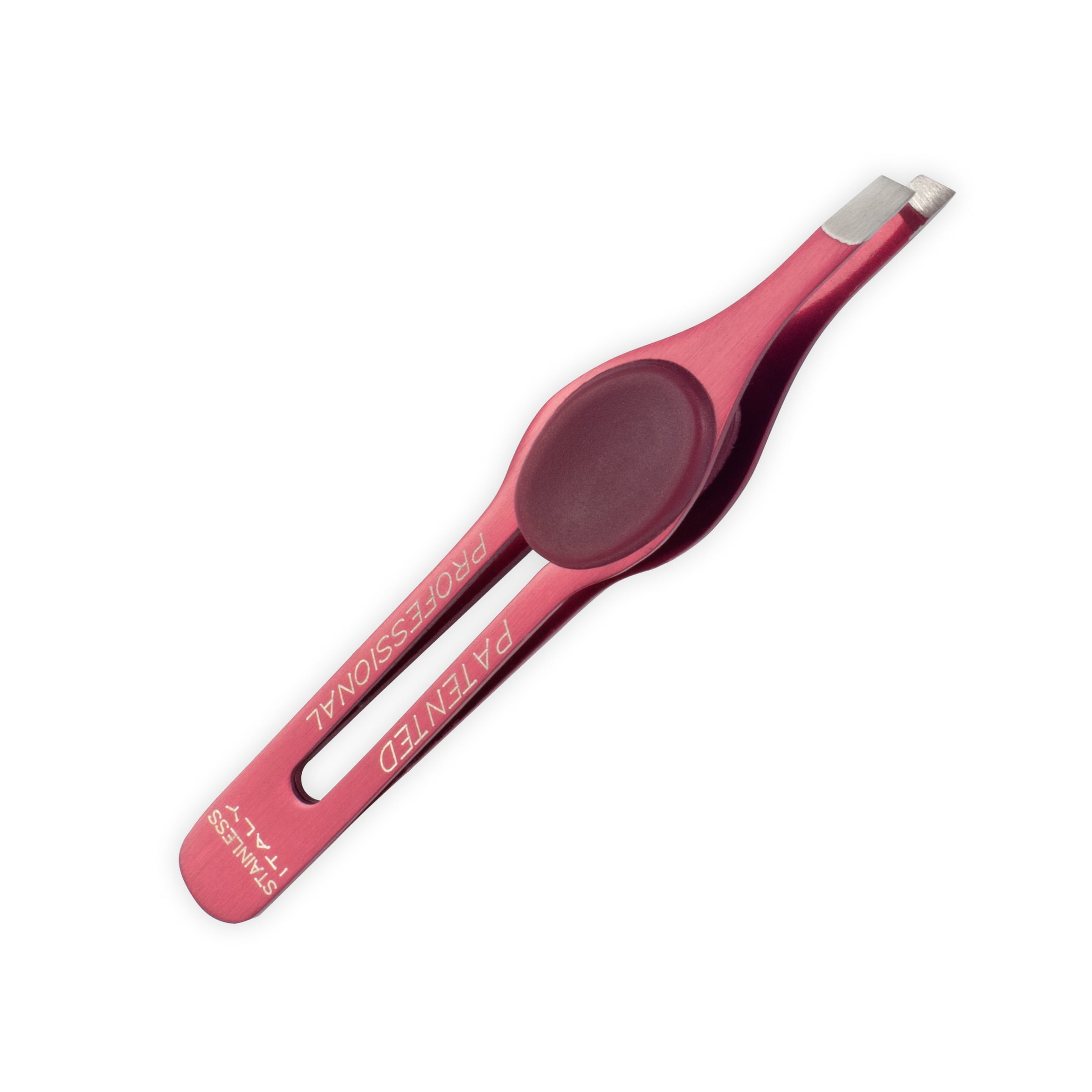 Unique Bargains Pink Plastic Grip Stainless Steel Curved