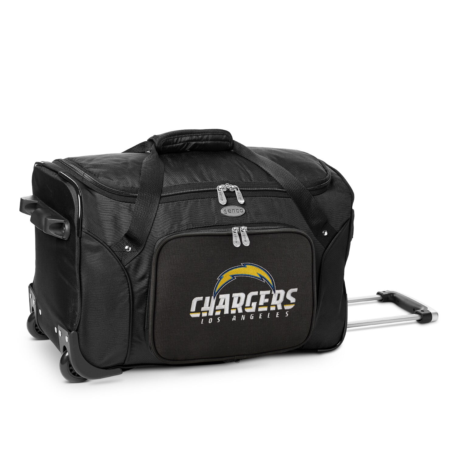 Denco NFL Los Angeles Chargers 22In Wheeled Duffel Nylon Bag