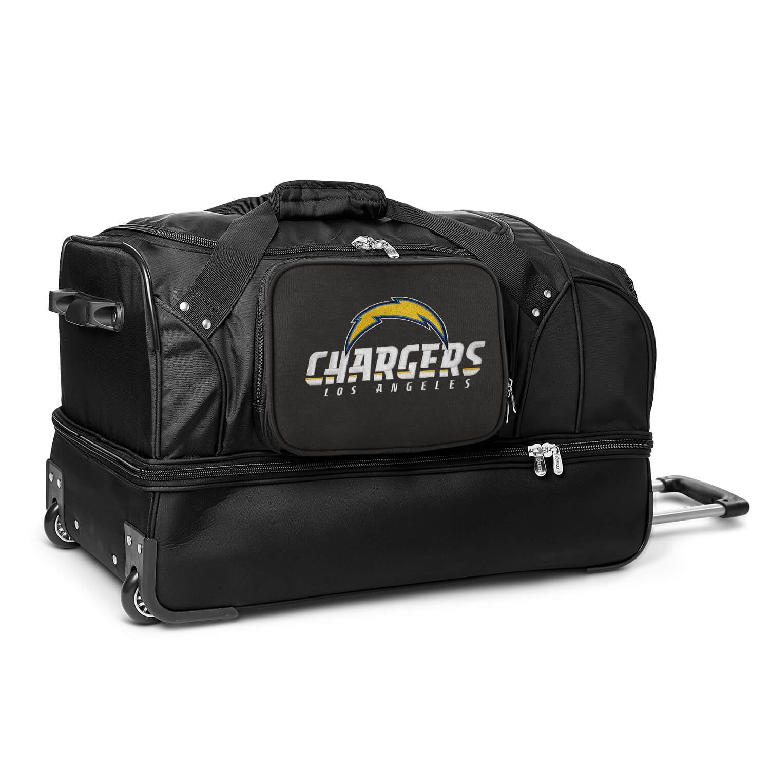 Denco NFL Los Angeles Chargers 27In Wheeled Duffel Nylon Bag