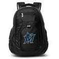 thumbnail image 1 of MOJO Black Miami Marlins 19'' Laptop Travel Backpack, 1 of 5