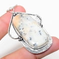 thumbnail image 1 of Natural Dendrite Opal Gemstone 925 Sterling Silver Gift Pendant 2.76", 1 of 1