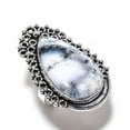 thumbnail image 1 of Dendrite Opal Gemstone Handmade 925 Sterling Silver Jewelry Ring Size 8, 1 of 2