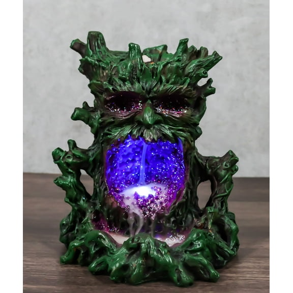 Dendritic Greenman Tree Man Ent Backflow Incense Burner With LED Light Figurine