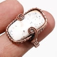 thumbnail image 1 of Dendritic Opal Fashion Wire Wrapped Handcrafted Copper Jewelry Ring 6.25" SA 381, 1 of 2