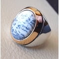 thumbnail image 1 of Dendritic Opal Mens Ring, Natural Dendrite Opal Ring, Silver Jewelry, 925 Silver Ring, Birthday Gift, Heavy Mens Ring, Arabic Design, Ottoman Style Ring, Christmas, Turkey Mens Signet Ring, 1 of 6
