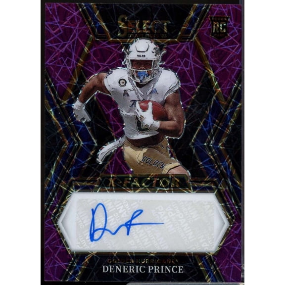 Deneric Prince Rookie Card 2023 Select Draft Picks X Factor Purple Lazer #23