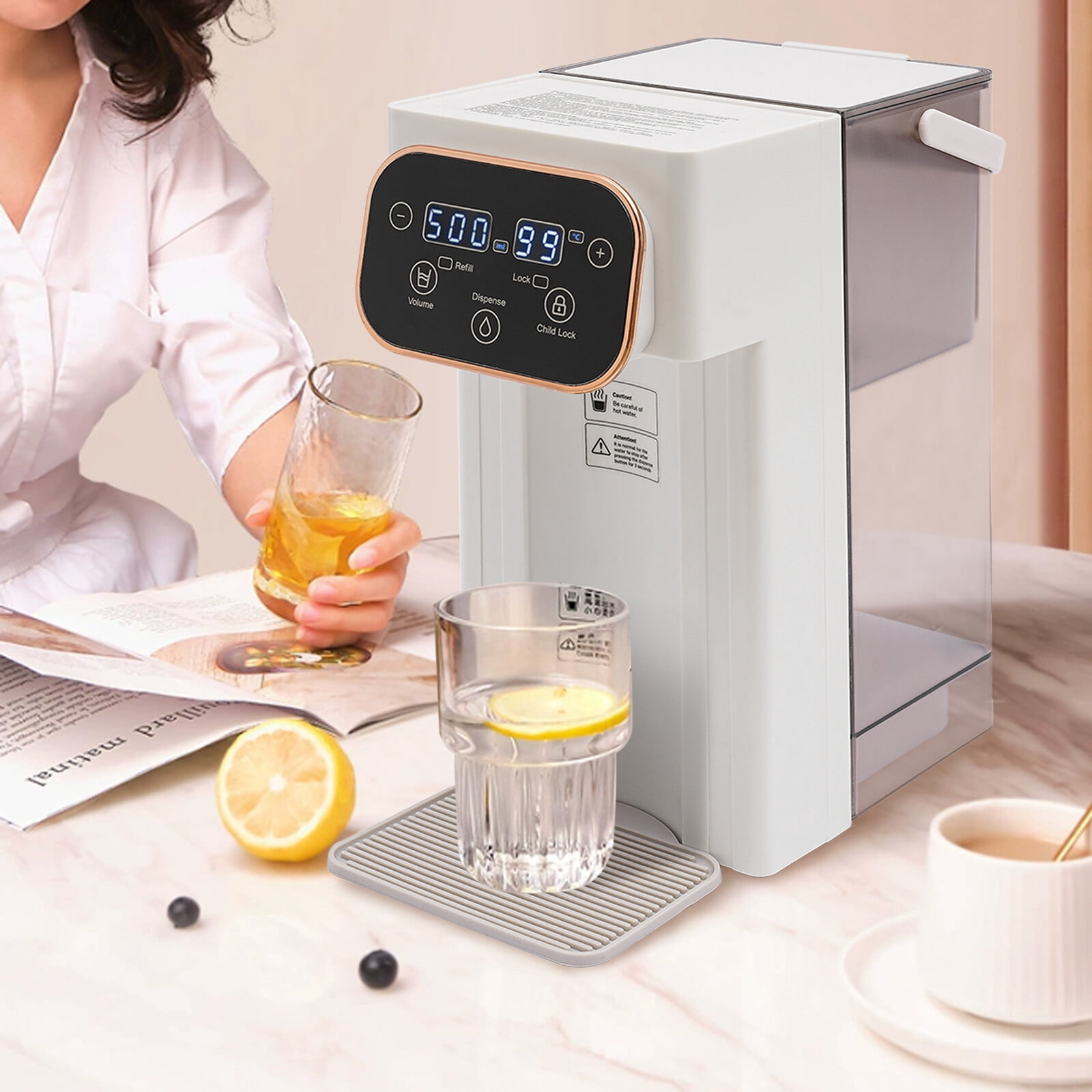 Denest 1500W Instant Hot Water Dispenser & Filter, Countertop Water Dispenser Corded