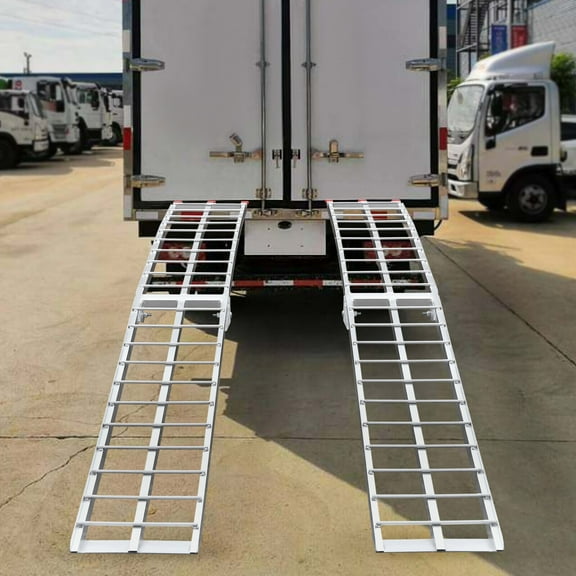Denest 2PCS 12"x89" Aluminum Loading Trailer Ramps For Motorcycle ATV/UTV Truck 3000LBS