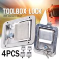 Denest 4* Paddle Door Lock Stainless Steel Latch Handle Truck Tool Box