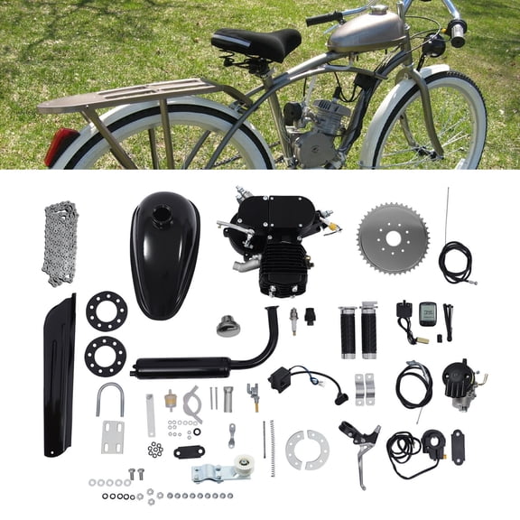 Denest 80cc Double-cylinder Petrol Engine 2 Stroke Motor Kit Gas Motorized Bicycle Bike